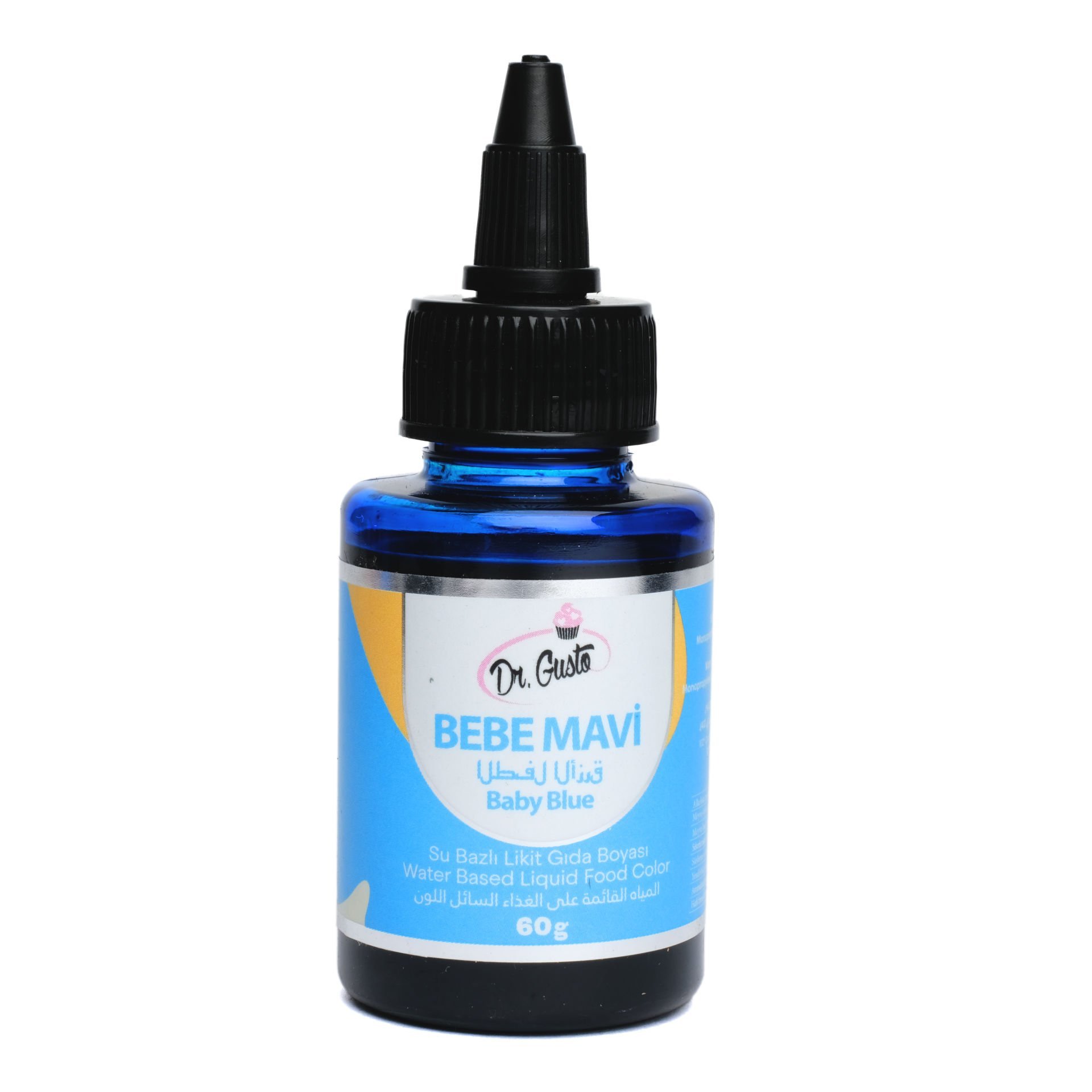 DR. GUSTO SU BAZLI LİKİT GIDA BOYASI BEBE MAVİ - 60