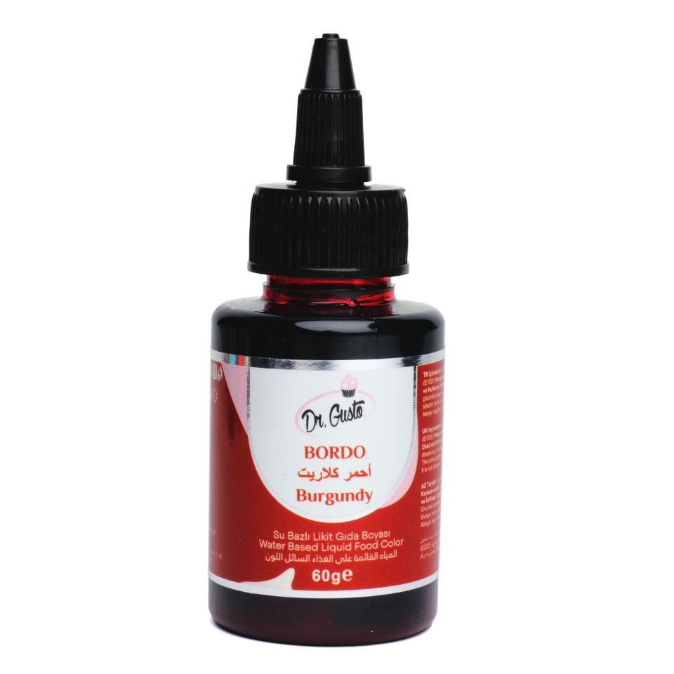 DR. GUSTO SU BAZLI LİKİT GIDA BOYASI BORDO - 60