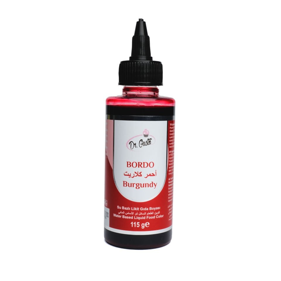 DR. GUSTO SU BAZLI LİKİT GIDA BOYASI BORDO - 115