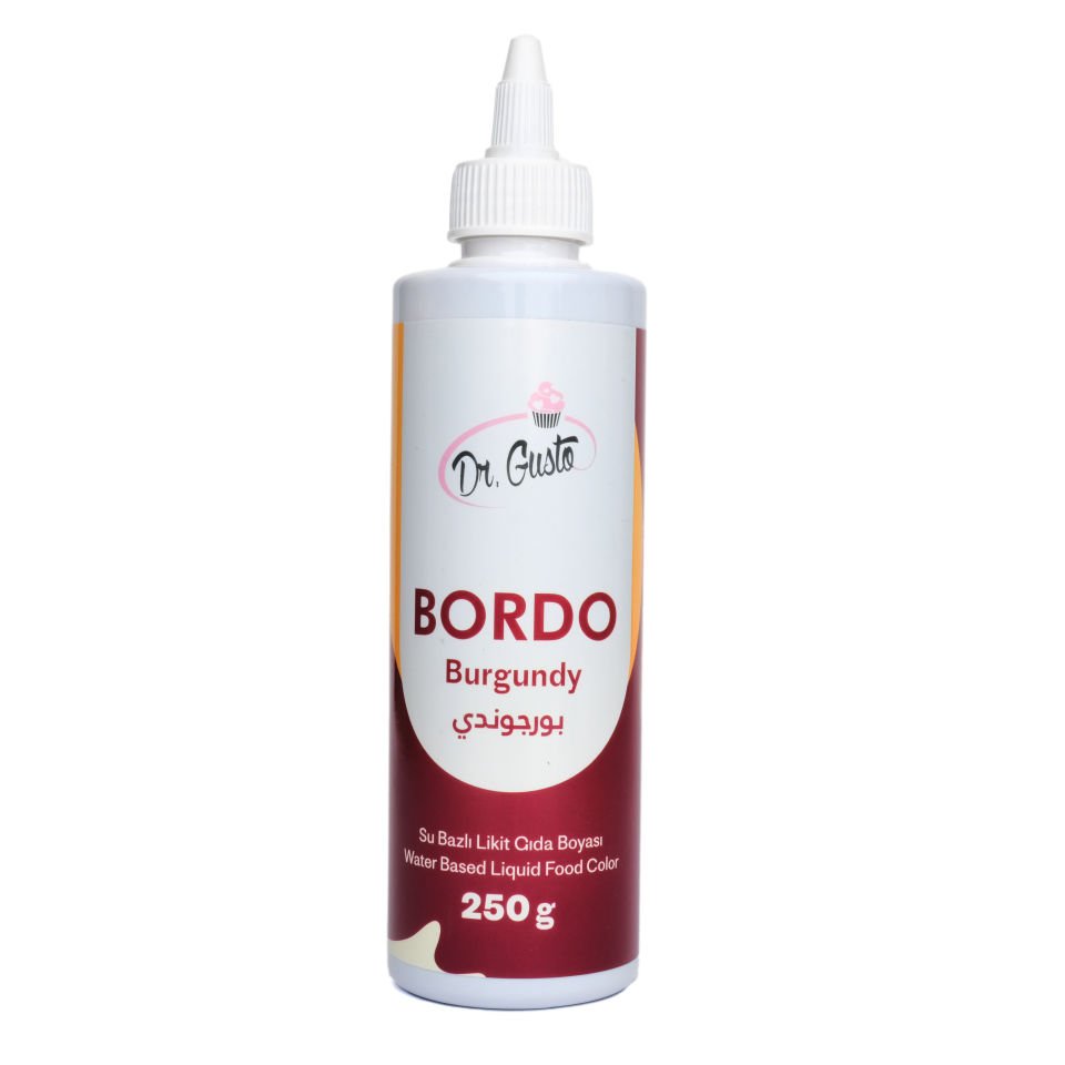 DR. GUSTO SU BAZLI LİKİT GIDA BOYASI BORDO - 250