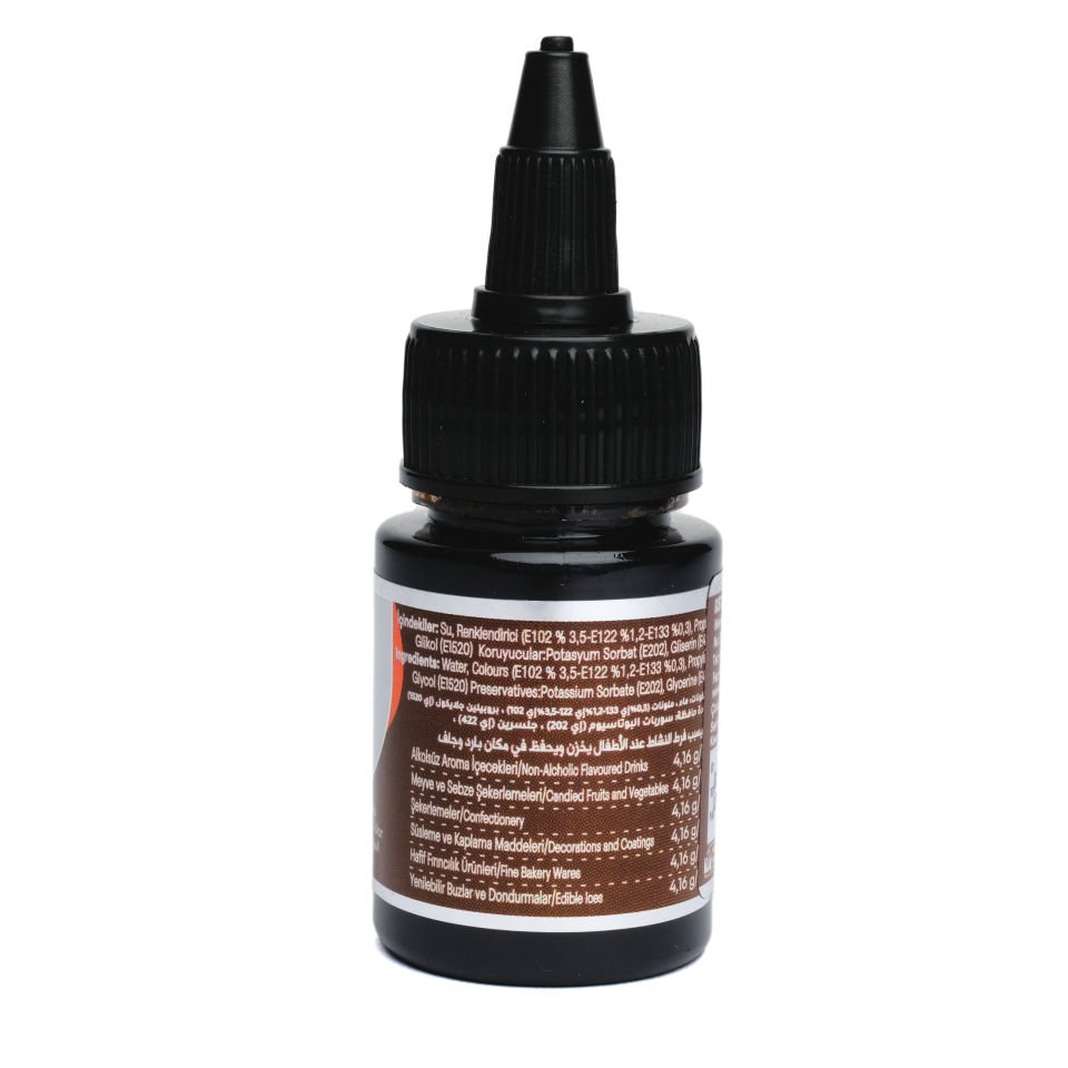DR. GUSTO SU BAZLI LİKİT GIDA BOYASI KAHVE - 25