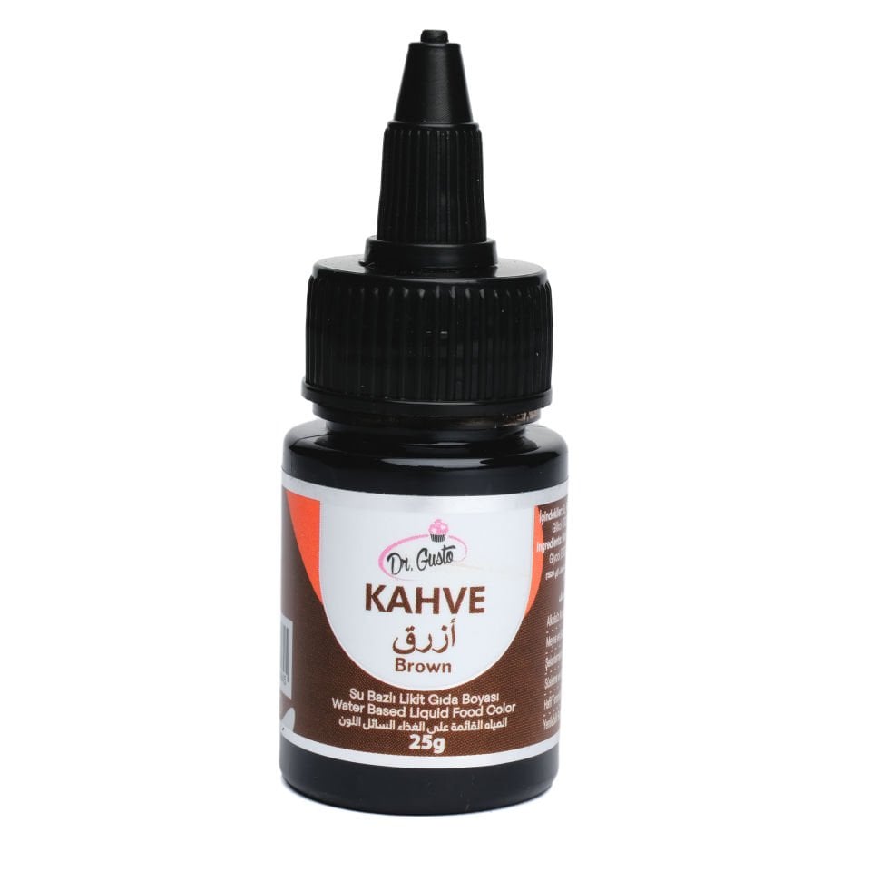 DR. GUSTO SU BAZLI LİKİT GIDA BOYASI KAHVE - 25