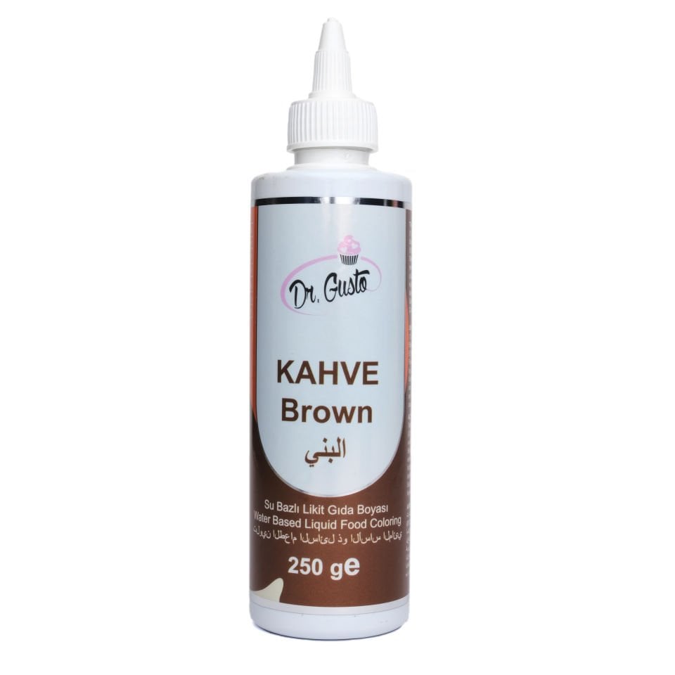 DR. GUSTO SU BAZLI LİKİT GIDA BOYASI KAHVE - 250