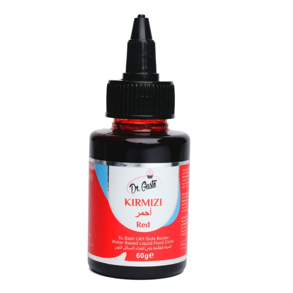 DR. GUSTO SU BAZLI LİKİT GIDA BOYASI KIRMIZI - 60