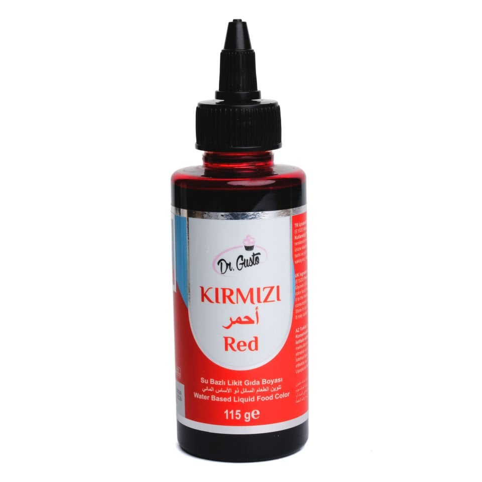 DR. GUSTO SU BAZLI LİKİT GIDA BOYASI KIRMIZI - 115