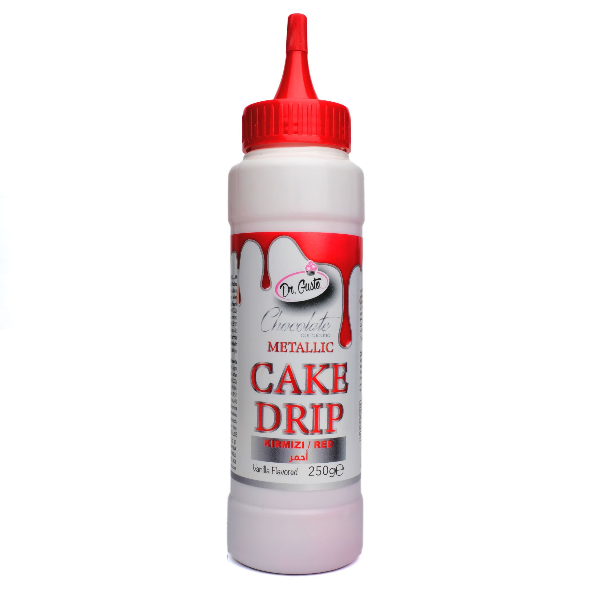 DR GUSTO METALİK CAKE DRİP KIRMIZI - 250 GR