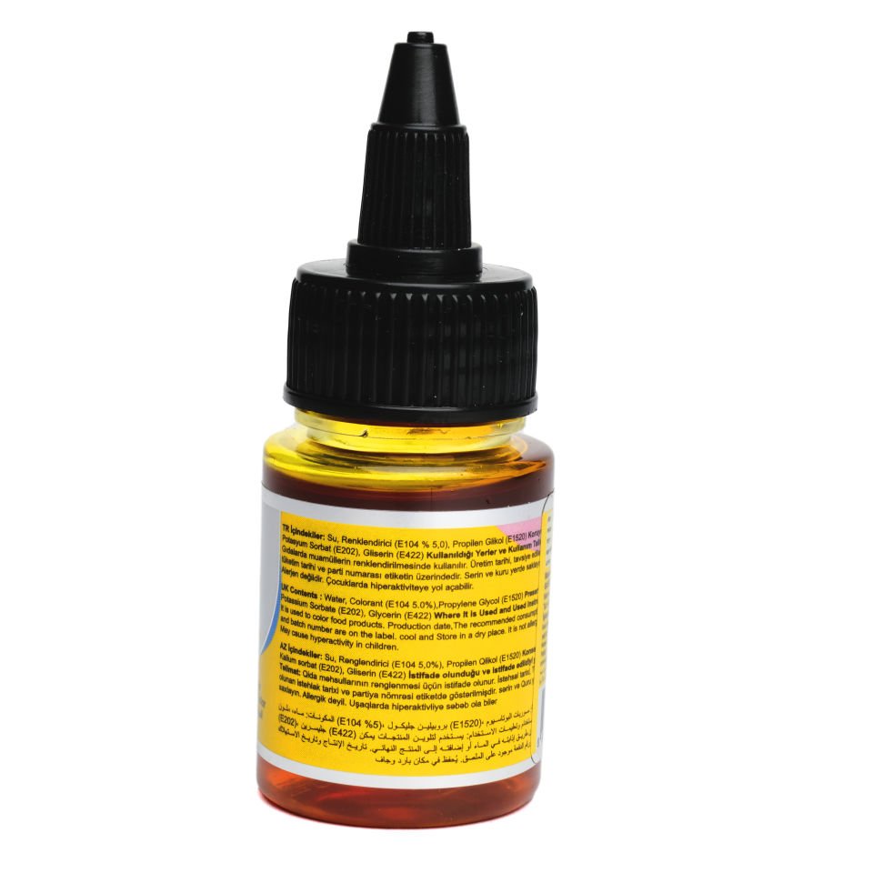 DR. GUSTO WATER BASED LIQUID FOOD COLOR LEMON - 25