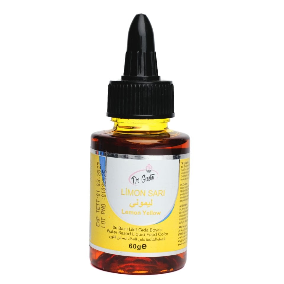 DR. GUSTO SU BAZLI LİKİT GIDA BOYASI LİMON - 60