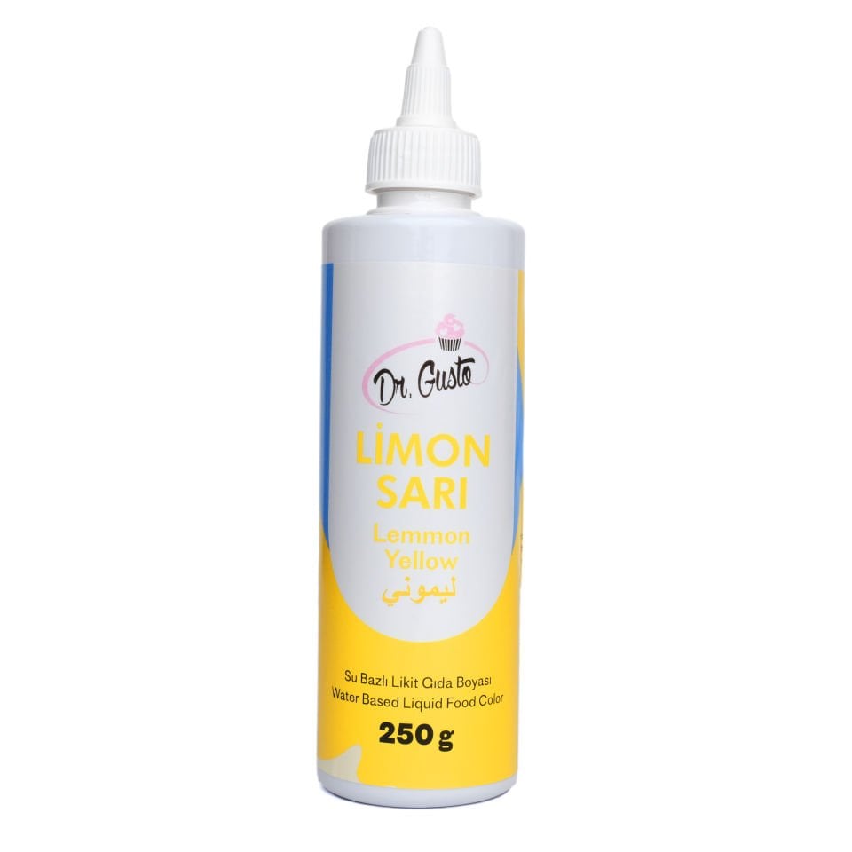 DR. GUSTO SU BAZLI LİKİT GIDA BOYASI LİMON - 250