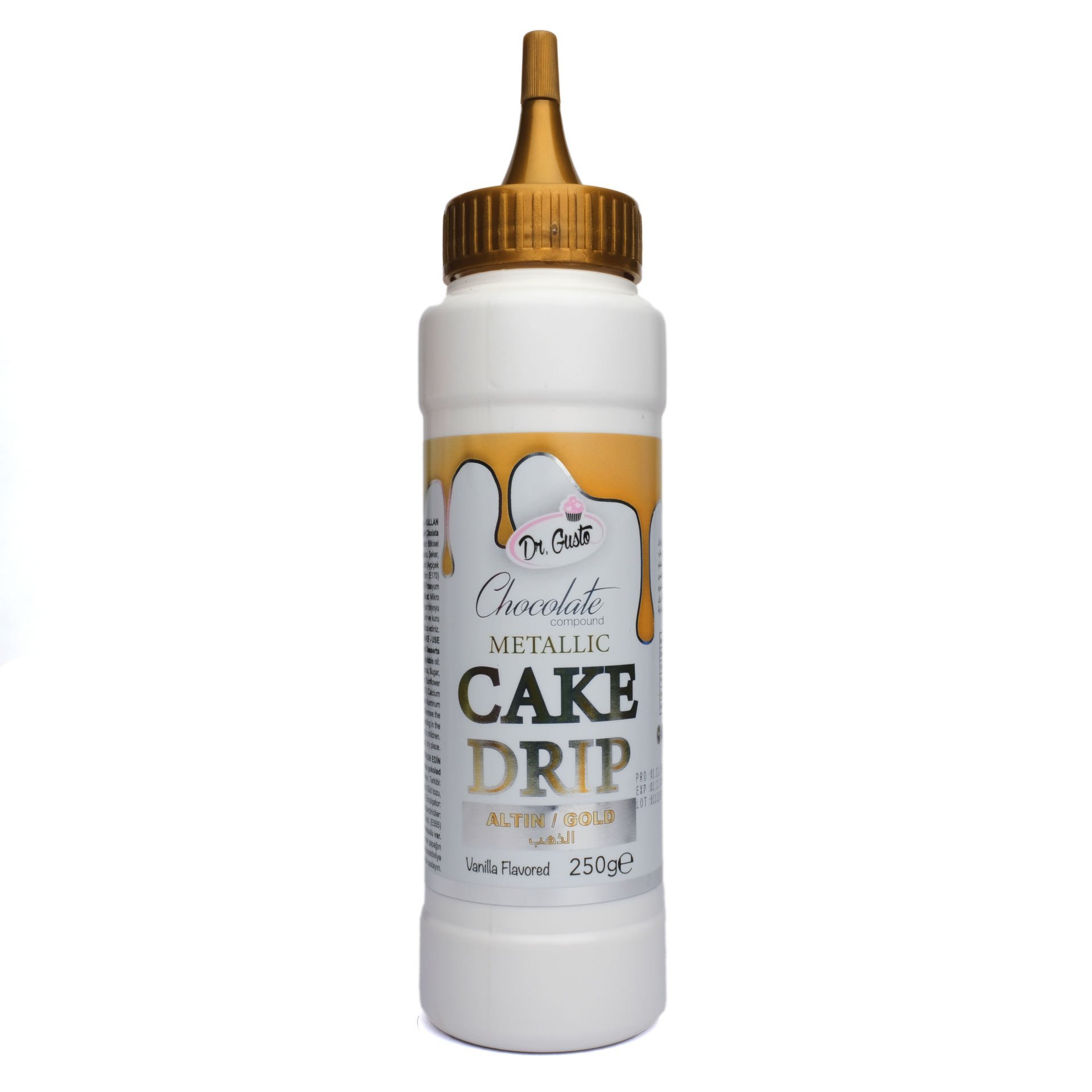 DR GUSTO METALLIC CAKE DRIP GOLD - 250 GR