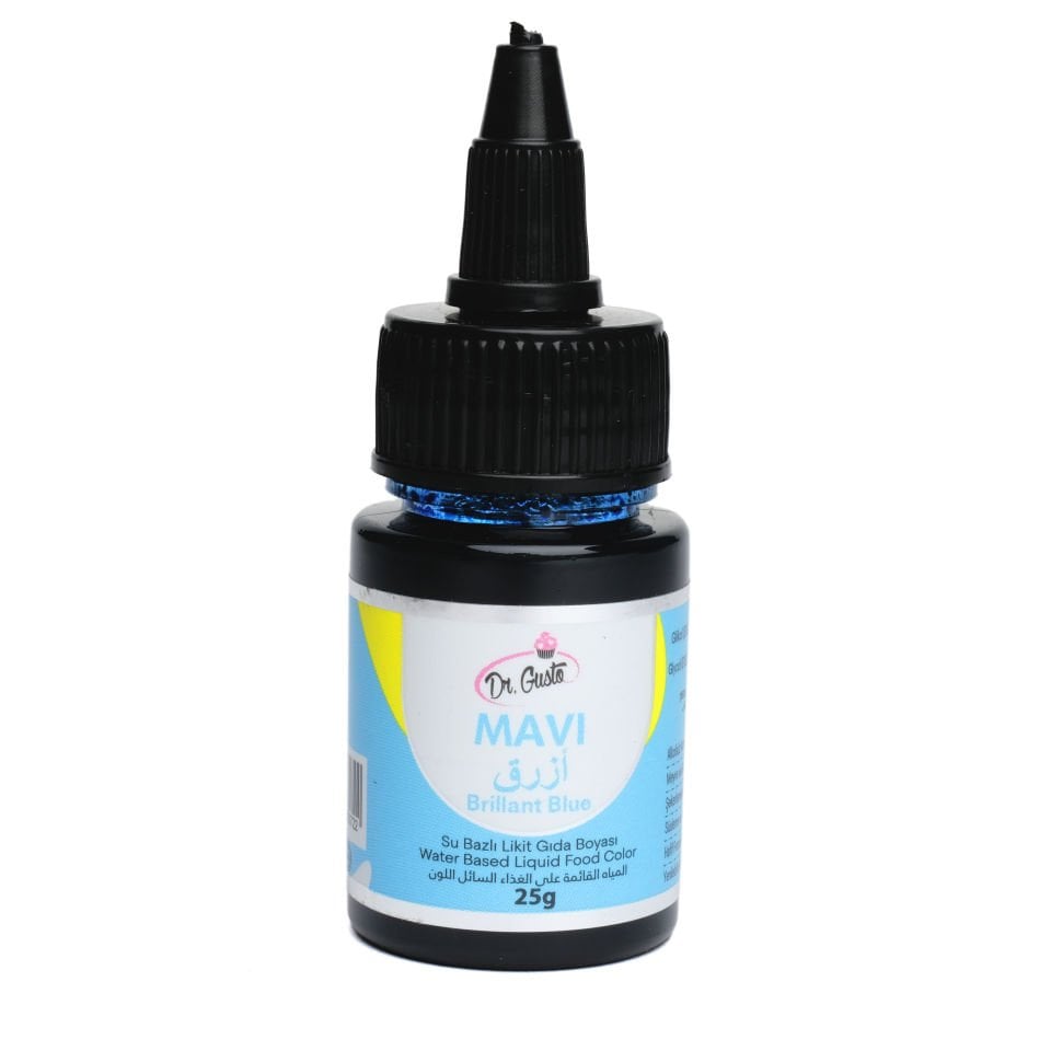 DR. GUSTO SU BAZLI LİKİT GIDA BOYASI MAVİ - 25