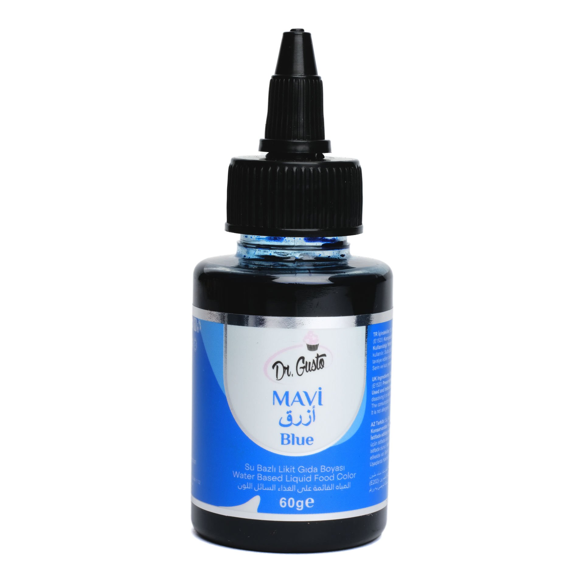 DR. GUSTO SU BAZLI LİKİT GIDA BOYASI MAVİ - 60