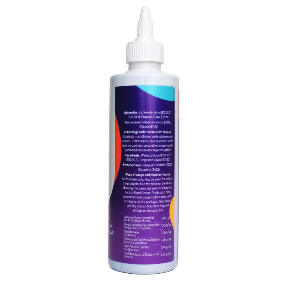 DR. GUSTO SU BAZLI LİKİT GIDA BOYASI MOR - 250