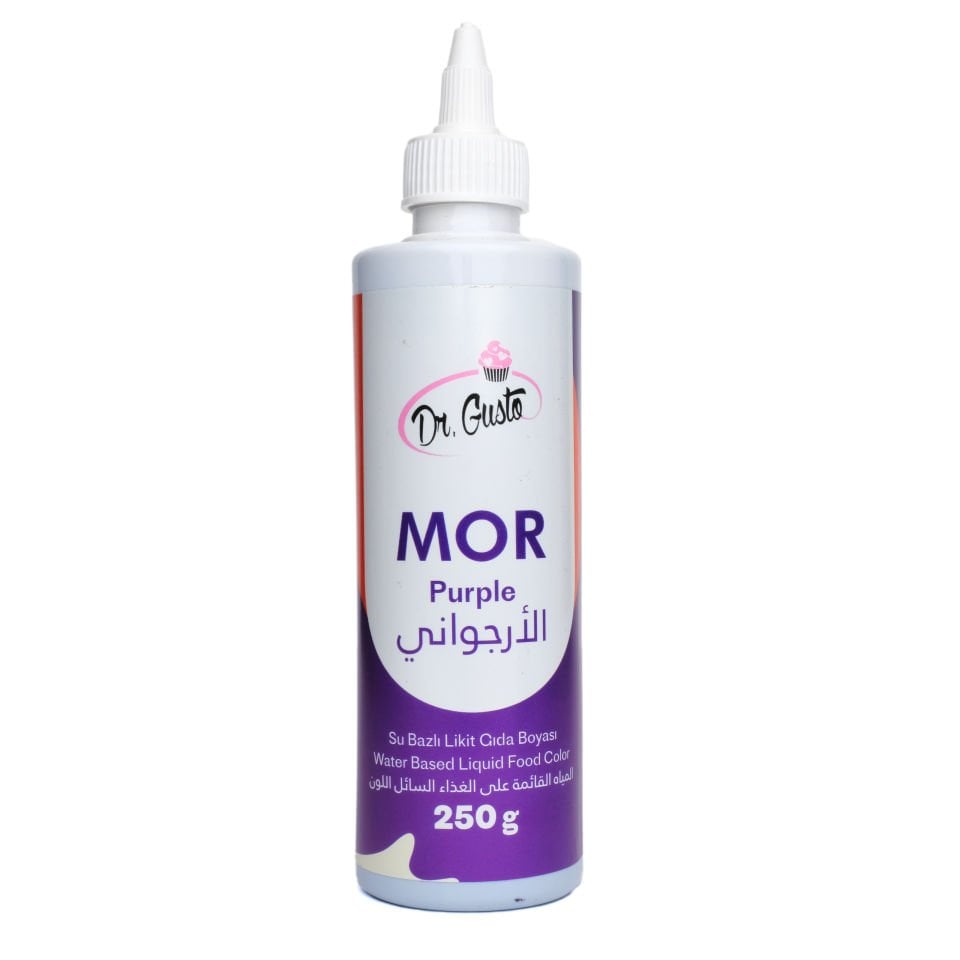 DR. GUSTO SU BAZLI LİKİT GIDA BOYASI MOR - 250