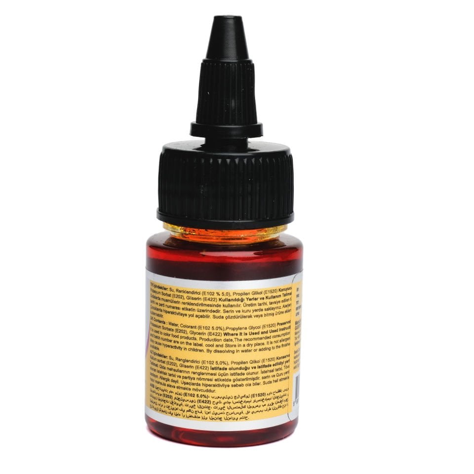 DR. GUSTO SU BAZLI LİKİT GIDA BOYASI SARI - 25