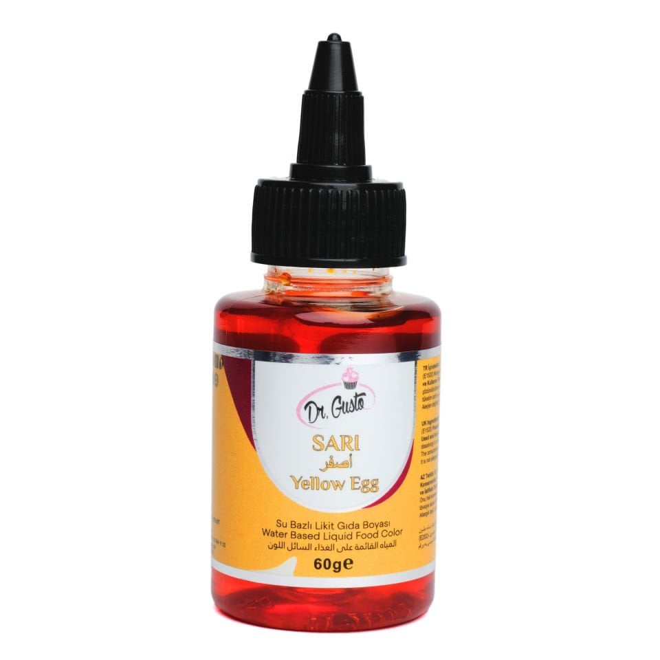 DR. GUSTO SU BAZLI LİKİT GIDA BOYASI SARI - 60