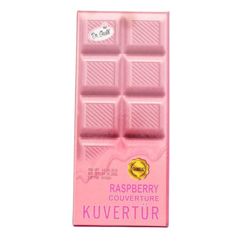 DR. GUSTO KUVERTÜR TABLET ÇİKOLATA FRAMBUAZ - 200 GR
