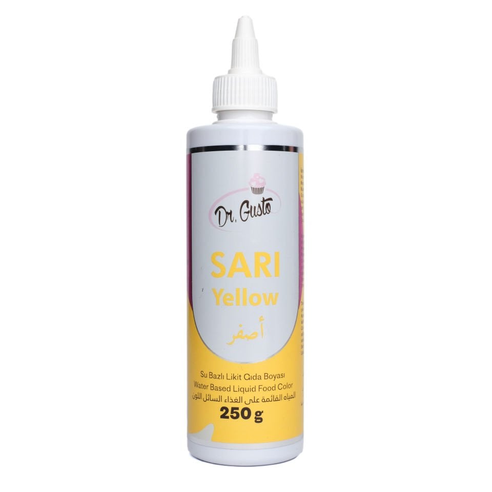 DR. GUSTO SU BAZLI LİKİT GIDA BOYASI SARI - 250