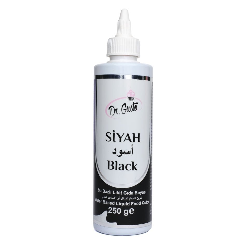 DR. GUSTO SU BAZLI LİKİT GIDA BOYASI SİYAH - 250