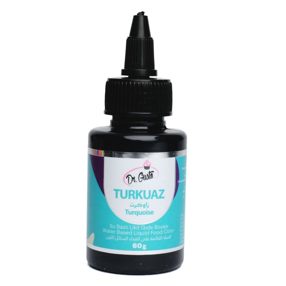 DR. GUSTO SU BAZLI LİKİT GIDA BOYASI TURKUAZ - 60