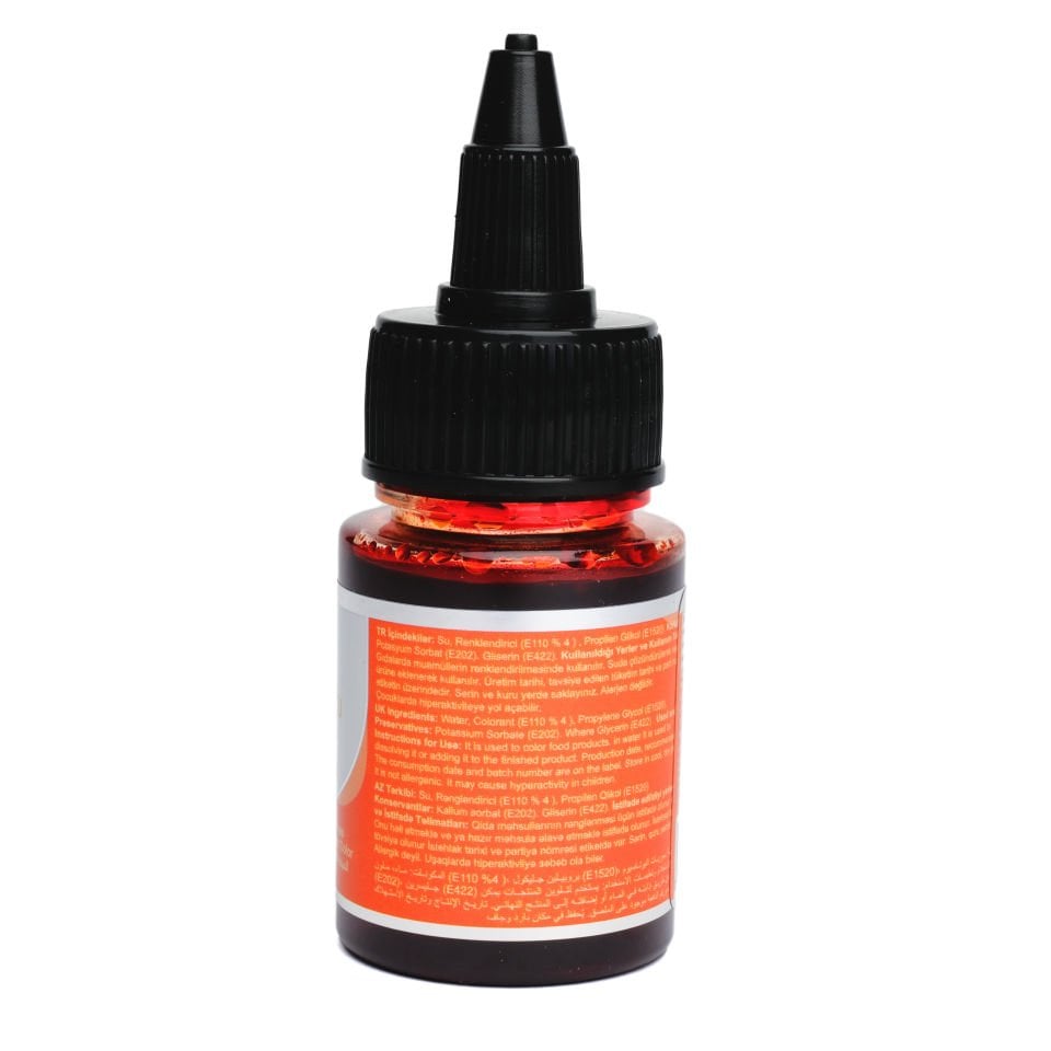 DR. GUSTO WATER BASED LIQUID FOOD COLOR ORANGE - 25