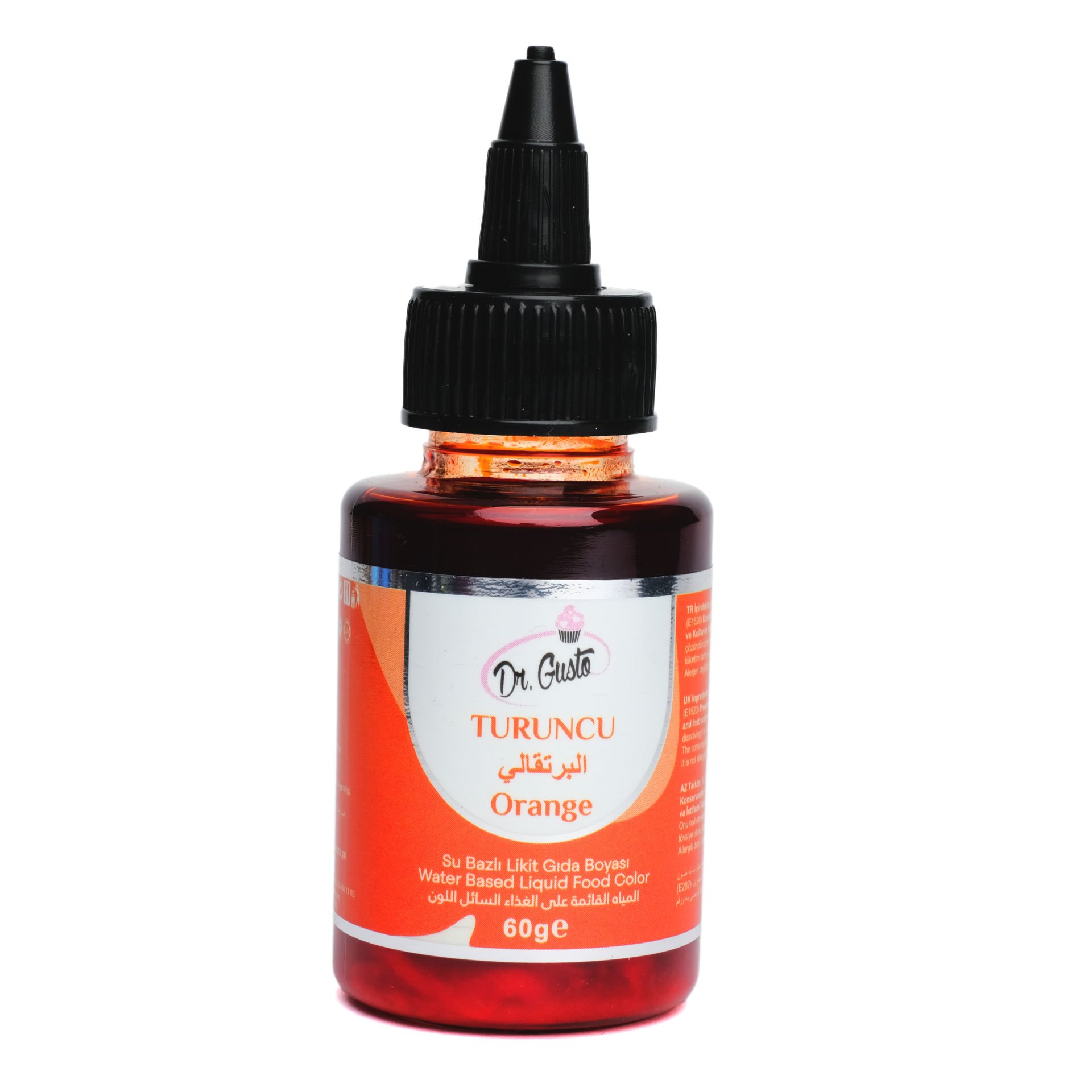 DR. GUSTO SU BAZLI LİKİT GIDA BOYASI TURUNCU - 60