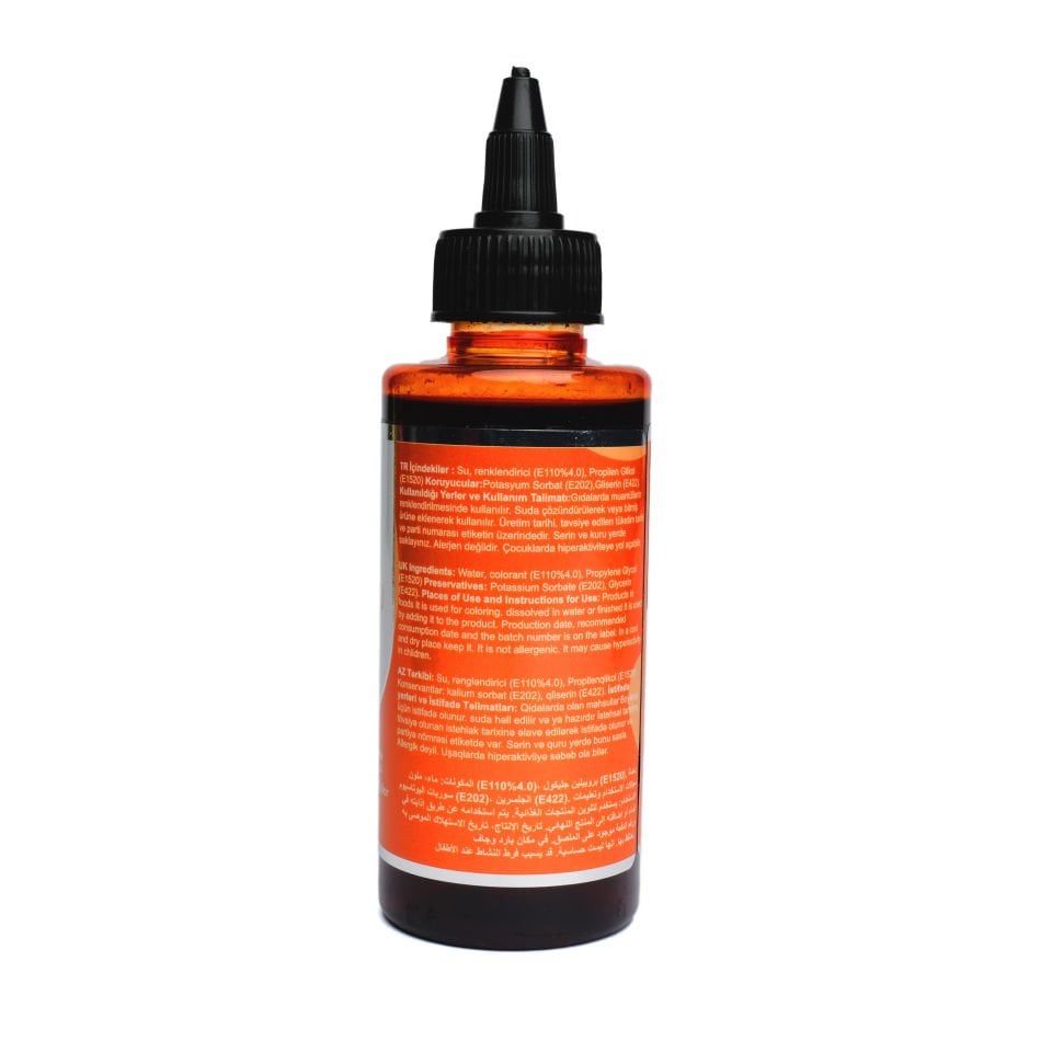 DR. GUSTO WATER BASED LIQUID FOOD COLOR ORANGE - 115