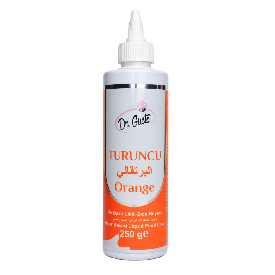 DR. GUSTO SU BAZLI LİKİT GIDA BOYASI TURUNCU - 250