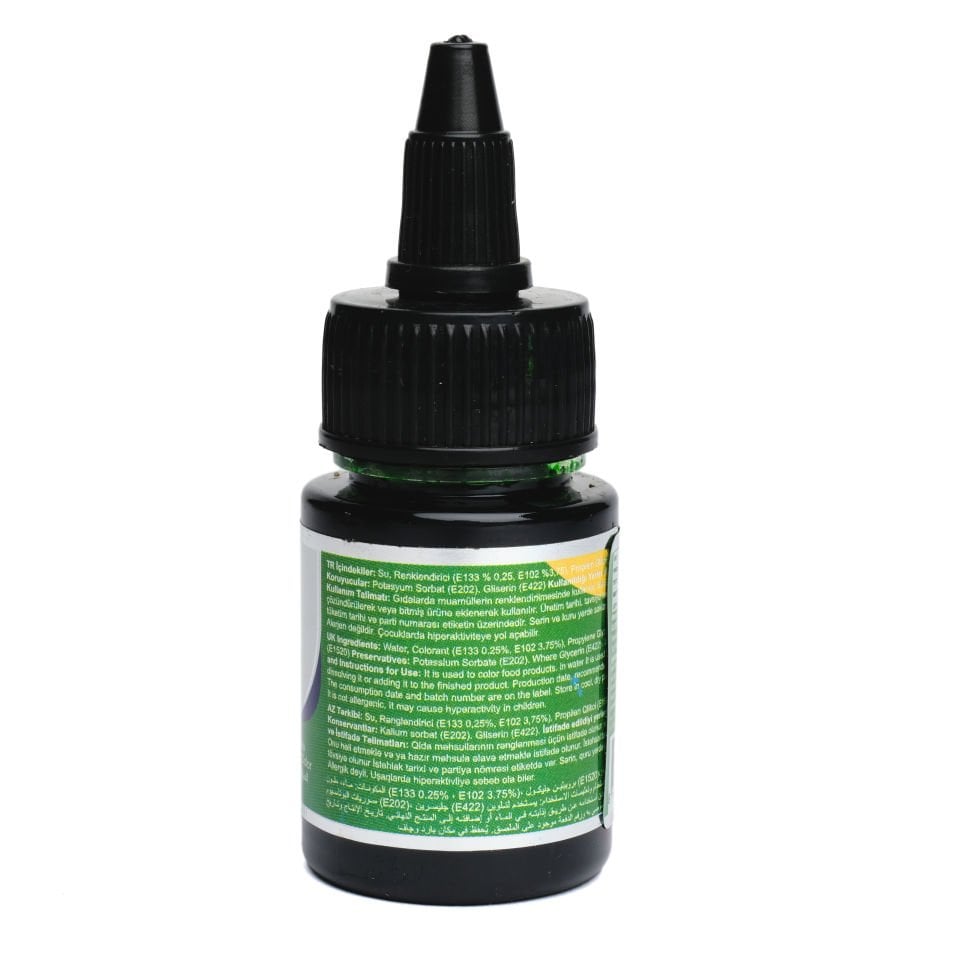 DR. GUSTO SU BAZLI LİKİT GIDA BOYASI YEŞİL - 25