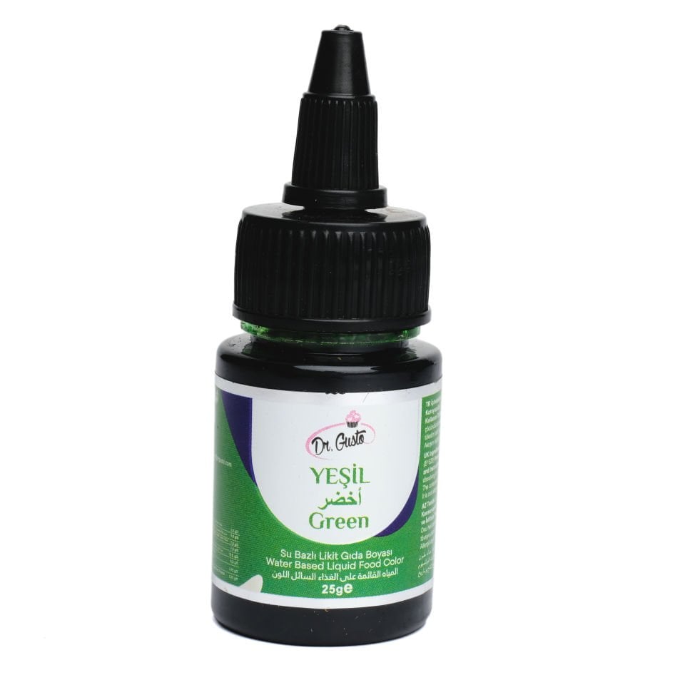DR. GUSTO SU BAZLI LİKİT GIDA BOYASI YEŞİL - 25