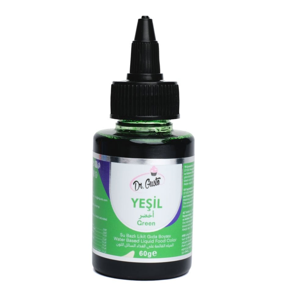 DR. GUSTO SU BAZLI LİKİT GIDA BOYASI YEŞİL - 60