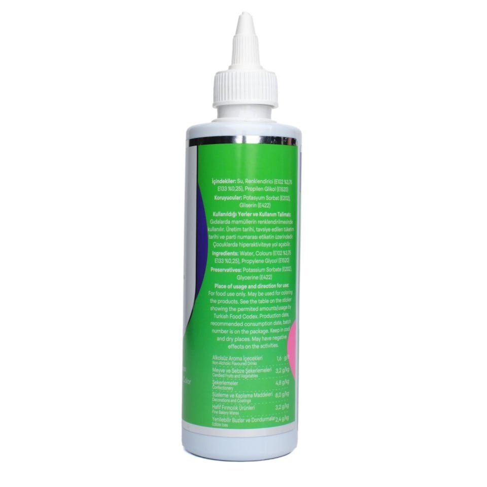 DR. GUSTO SU BAZLI LİKİT GIDA BOYASI YEŞİL - 250