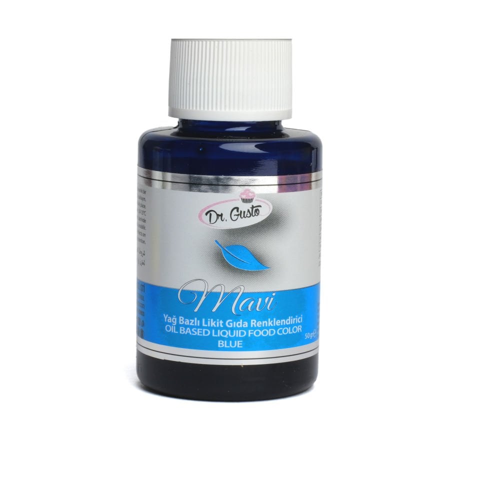 DR. GUSTO YAĞ BAZLI LİKİT GIDA BOYASI MAVİ - 50