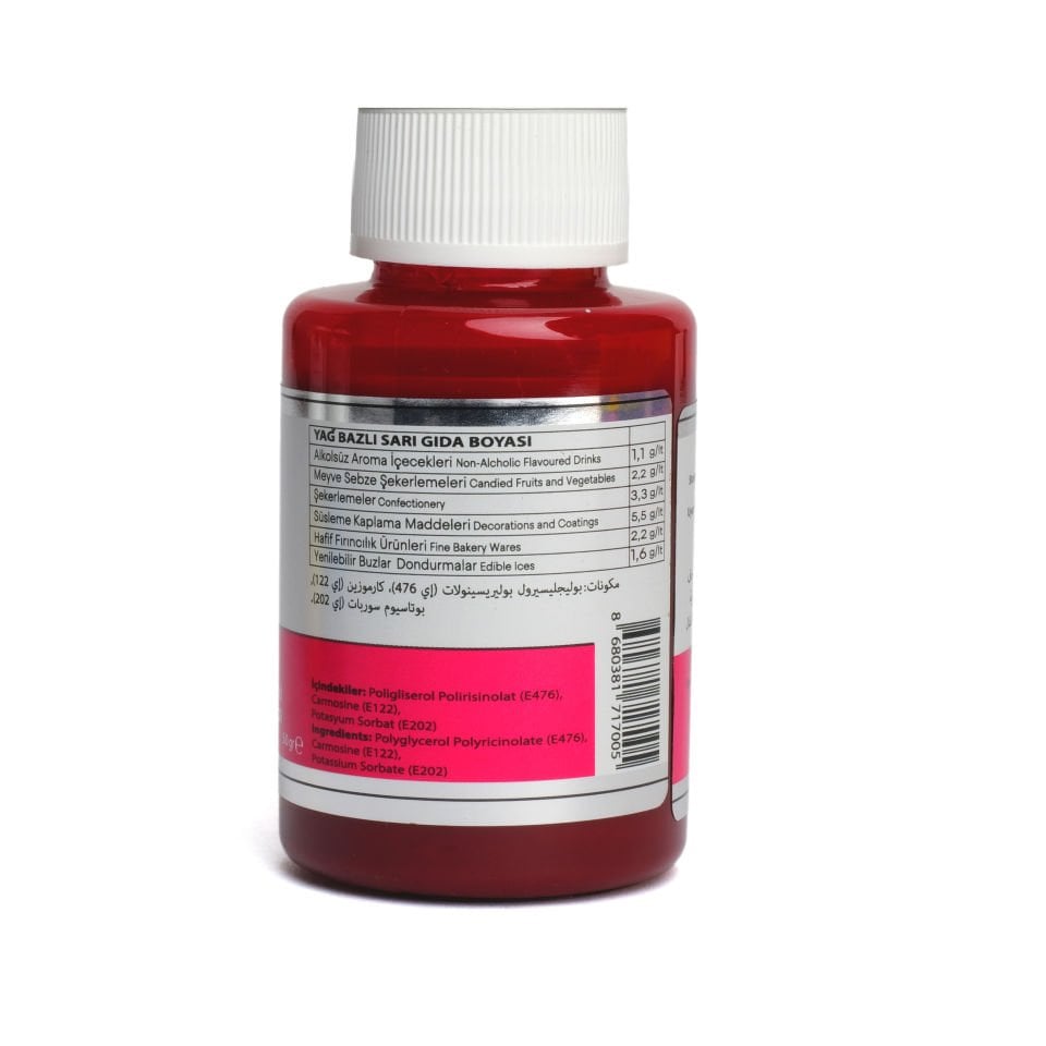DR. GUSTO YAĞ BAZLI LİKİT GIDA BOYASI PEMBE - 50
