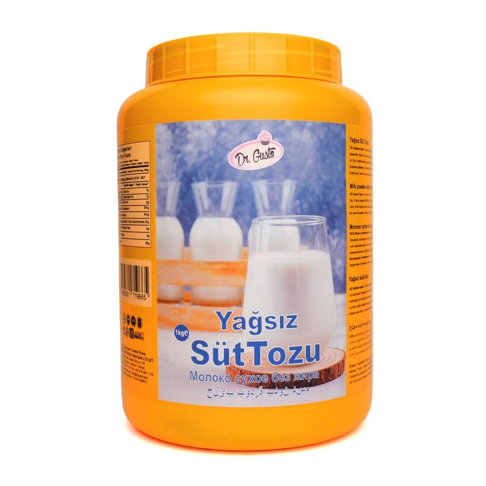 DR. GUSTO KATKI MADDESİ YAĞSIZ SÜT TOZU - 1000 GR