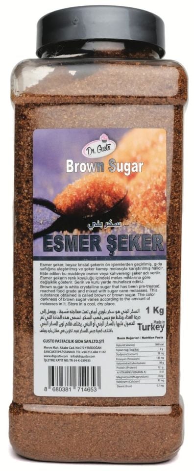 DR. GUSTO KATKI MADDESİ ESMER ŞEKER - 1000 GR