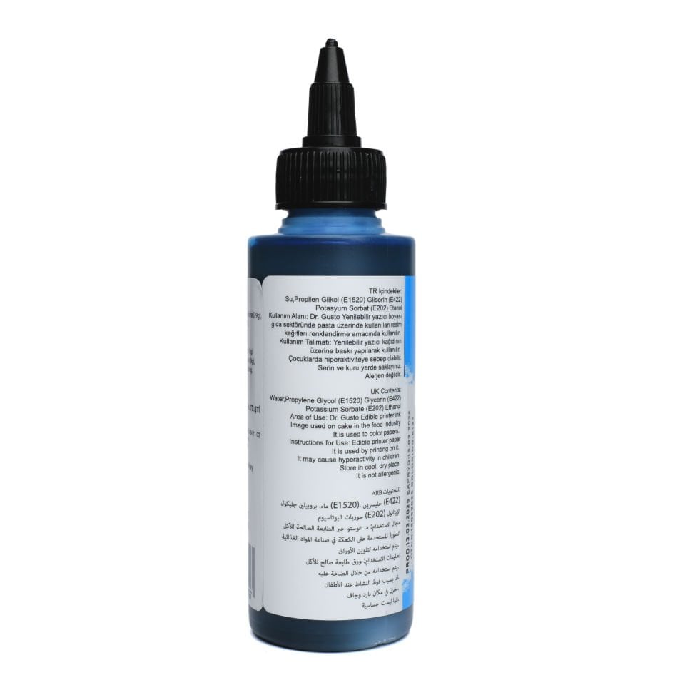 DR. GUSTO YENİLEBİLİR YAZICI BOYASI LIGHT CYAN (MAVİ) - 115