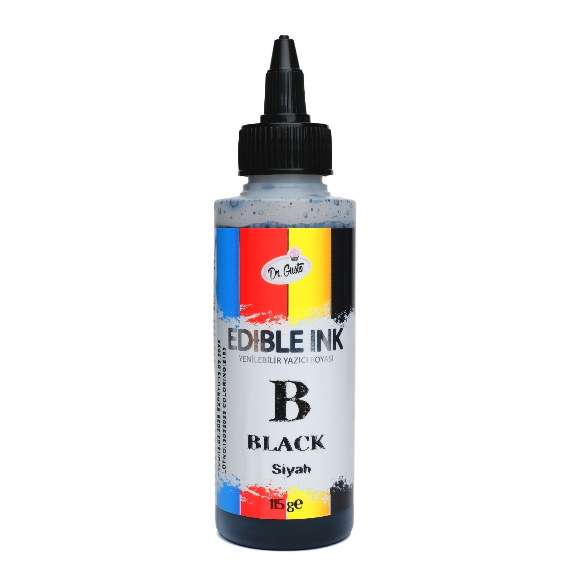 DR. GUSTO EDIBLE PRINTER PAINT BLACK - 115