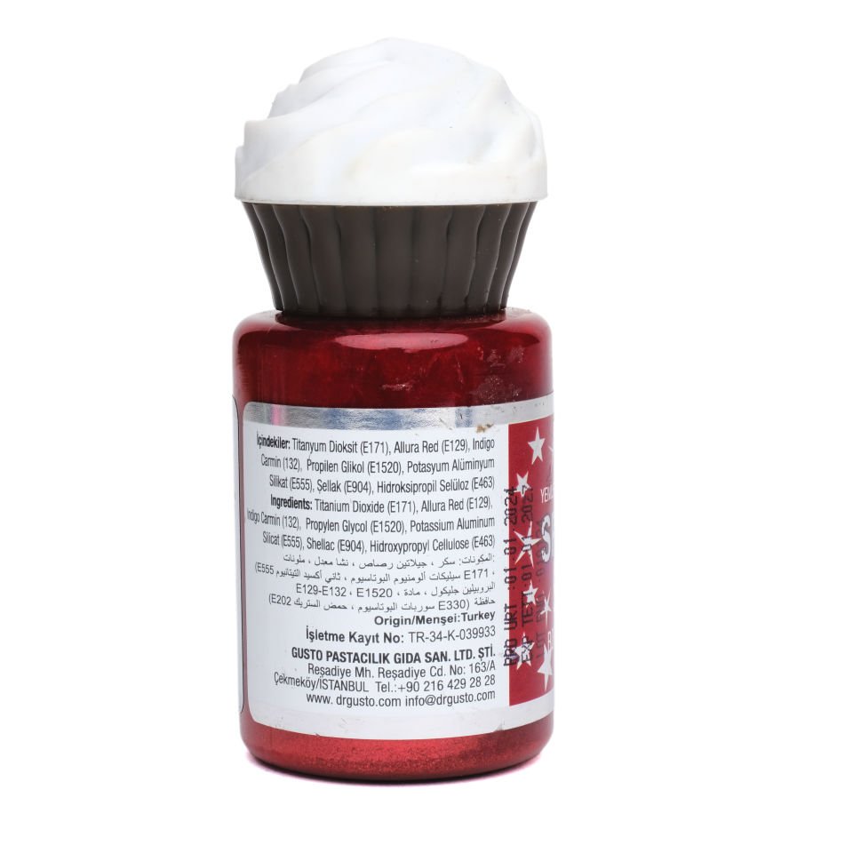 DR. GUSTO METALLIC LIQUID PAINT CLARET RED - 60