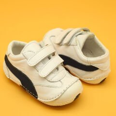 Hakiki Deri Unisex İlk Adım Bebek Ayakkabısı Beyaz