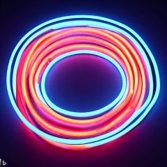 Neon Hortum Işık LED Şerit Aydınlatma 220 Volt Fiş Dahil Amber 2 Metre