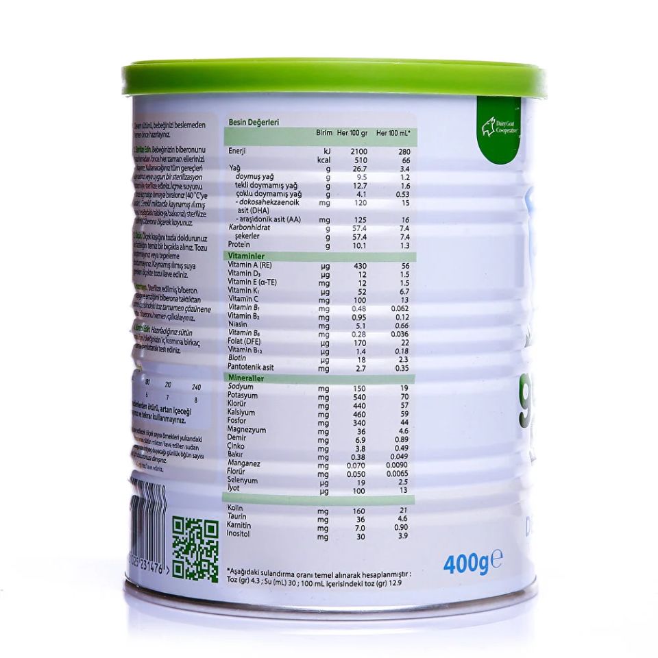 Golden Goat 2 Keçi Sütlü Devam Sütü 6-12 Ay 400 Gr