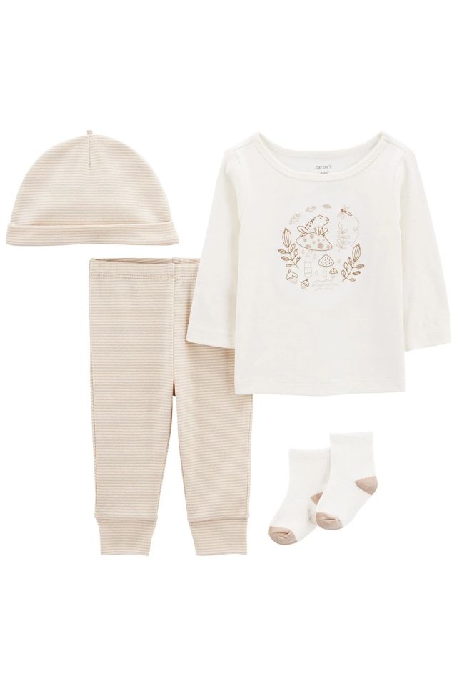 Carter's Layette Bebek 4'Lü Set 1P602510 Karışık Renkli