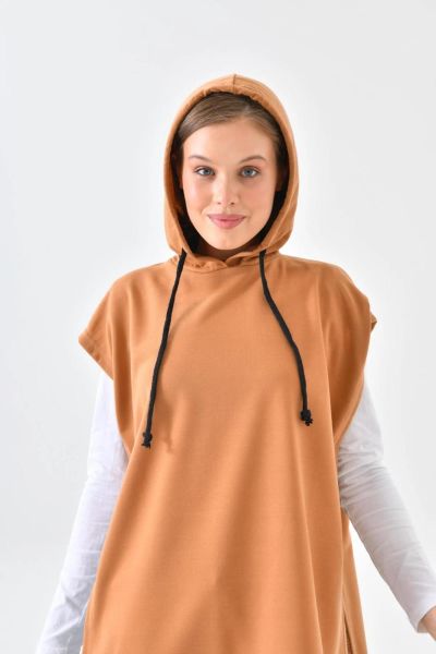 Long Back Hooded Sports Sweatshirt - BUSKIVI COLOR