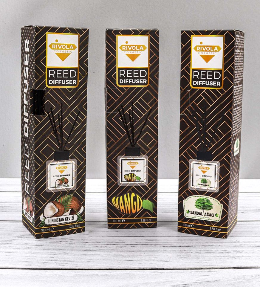 Bambu Çubuklu Oda Kokusu 100ml & Gold Detaylı Beyaz Fincan & Godiva Napoliten Çikolata & Kurutulmuş Çiçek Buketi Hediye Seti