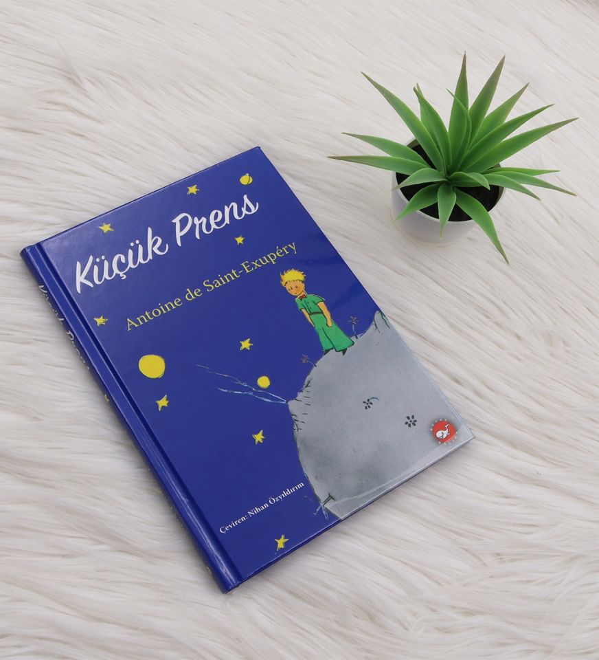 Küçük Prens Kitabı & Mini Küçük Prens Kar Küresi & Küçük Prens Kupa & Gözlüklü Saksı Hediye Seti