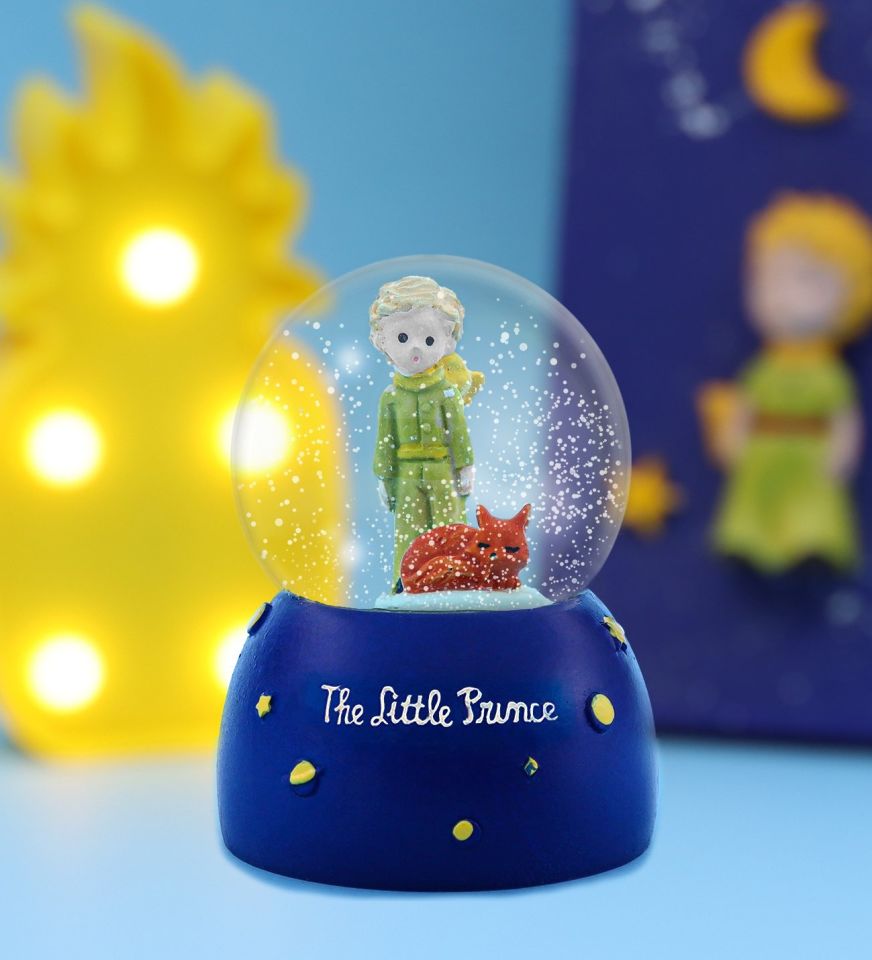 Küçük Prens Kitabı & Mini Küçük Prens Kar Küresi & Küçük Prens Kupa & Gözlüklü Saksı Hediye Seti