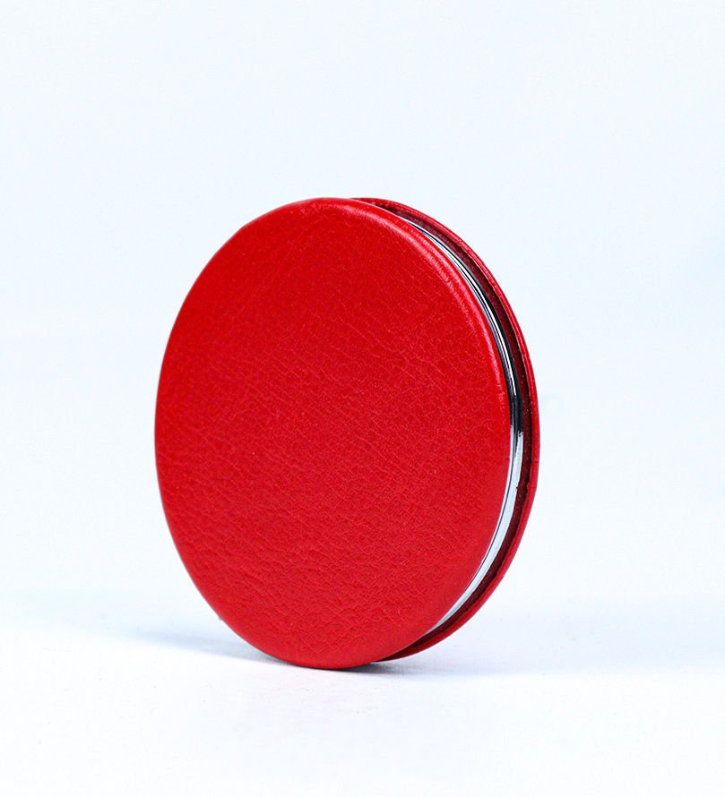 Kırmızı İnstagram Çerçeve & Kırmızı El Aynası & 2'li Makyaj Fırçası & Pastel Far Paleti & Saten Toka Hediye Seti