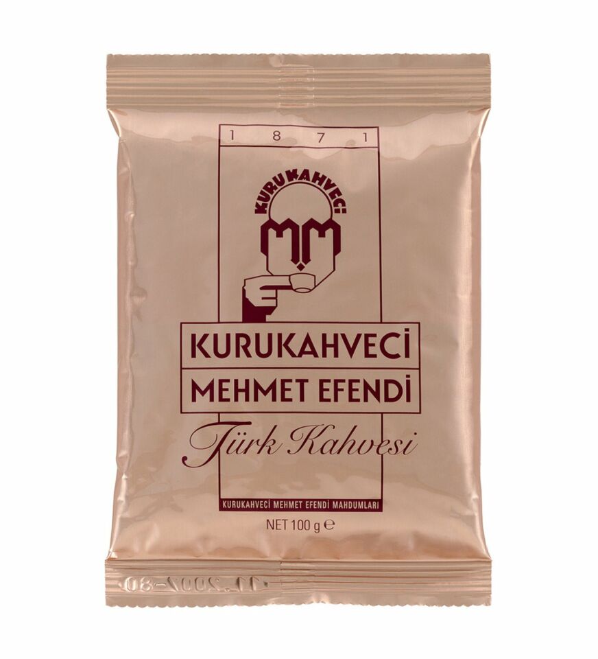 2'li Bambu Tabaklı Mermer Desen Fincan & Turuncu Renk Şal & Mehmet Efendi Türk Kahvesi Hediye Seti