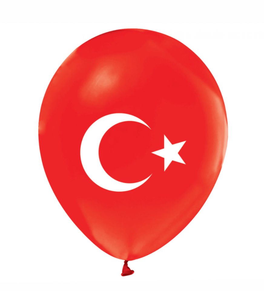 Türk Bayrağı & Balon & Ham Bez El Çantası & Faber-Castell 12'li Boya Kalemi & Köpük Baloncuk Hediye Seti